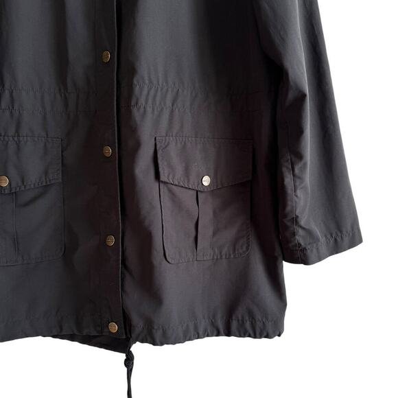 Sanctuary Lightweight Black Rain Jacket Rolled Sleeve, Size‎ Large - Picture 5 of 11